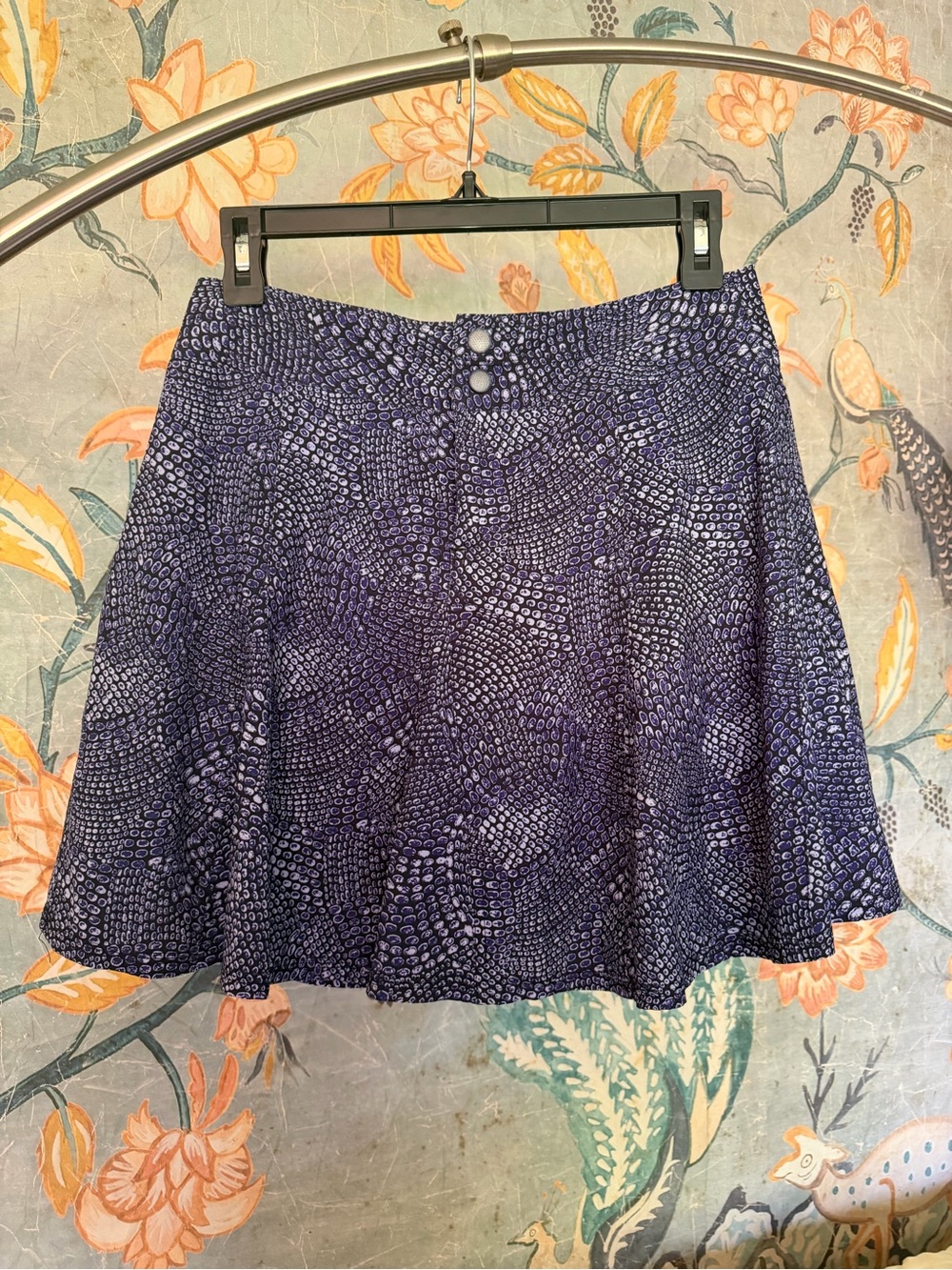 Title Nine Purple Snakeskin Print Athletic Skort Built-In Shorts Size 2